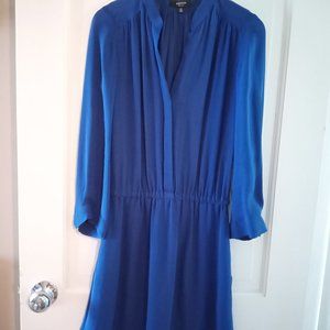 aritzia babaton bennett silk dress cobalt blue